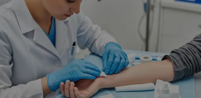 Application of skin substitute on the face or scalp area for wound treatment.