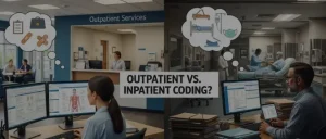 what is the difference between outpatient and inpatient coding